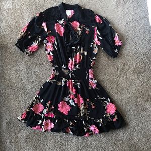 MISA | Tie Bow Floral Dress